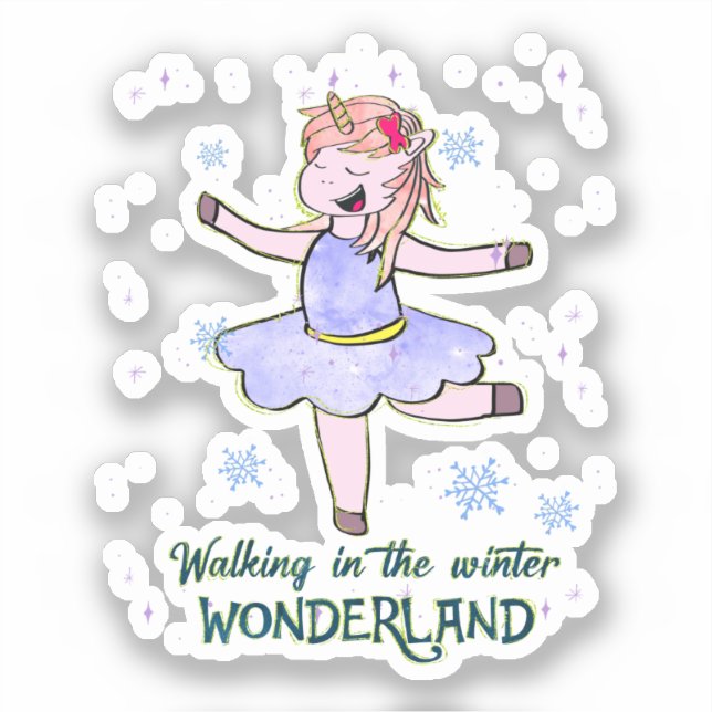Kawaii Unicorn | Walking during Winter (Front)