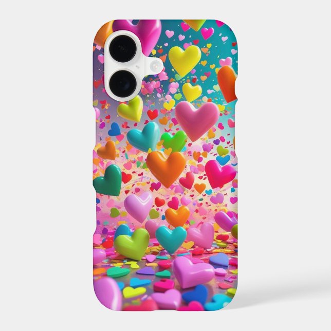 Kawaii Valentine Hearts Case-Mate iPhone 17 Case (Back)
