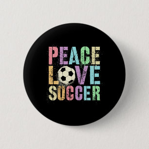 Kawaii Valentine Peace Love Soccer Scorer Club Goa 6 Cm Round Badge