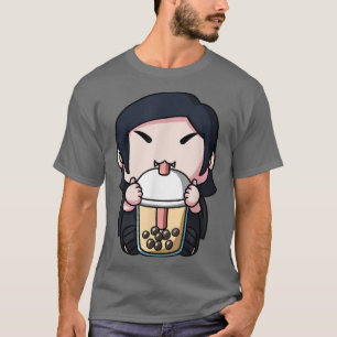 Kawaii Vampire Halloween Boba Milk Tea Bubble Tea  T-Shirt