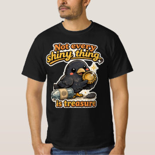 Kawaii Vintage Crow Illustration with Wise Quote T-Shirt