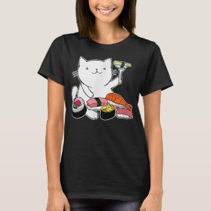 Kawaii Vintage Style Japenese Ramen Cat T-Shirt