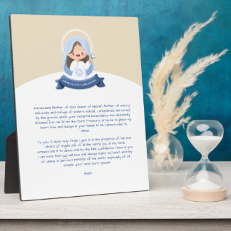 Kawaii Virgin Mary Prayer Plaque