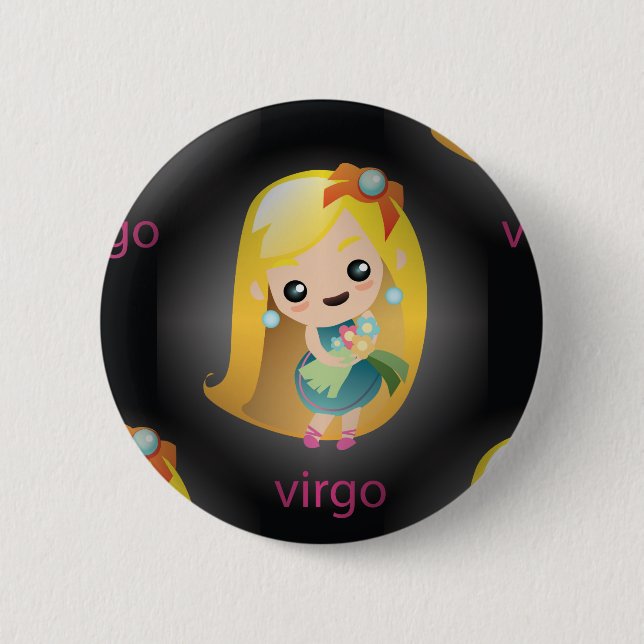 kawaii virgo 6 cm round badge (Front)