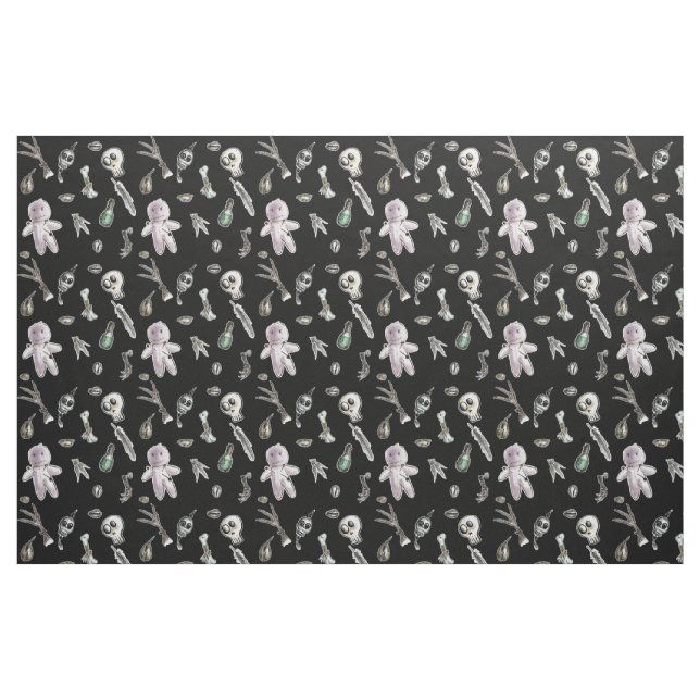 Kawaii voodoo repeat pattern fabric (Fat Quarter)