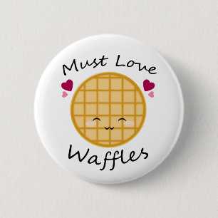 Kawaii Waffle 6 Cm Round Badge