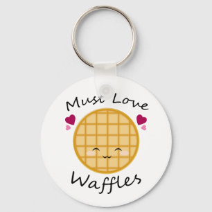 Kawaii Waffle Key Ring