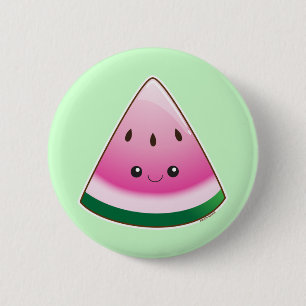 Kawaii Watermelon 6 Cm Round Badge