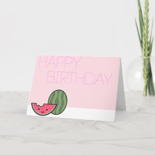 Kawaii Watermelon Birthday Card! Card