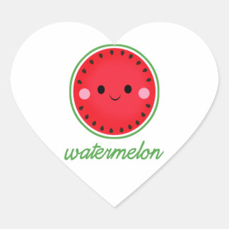 Kawaii Watermelon Heart Sticker