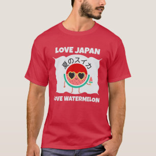 Kawaii WATERMELON LOVE JAPAN Cute Summer Fruit T-Shirt