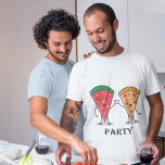 Kawaii Watermelon Pizza Party Food Lover Unisex T-Shirt<br><div class="desc">Unisex t-shirt with a Kawaii watermelon and pizza slice holding hands. The word Party underneath. Watermelon is a great summer picnic fruit or for any occasion. Event apparel for a birthday, anniversary, kids party, picnic, family, Christmas, friends, mum, dad, brother, sister, boy, girl, men, women humour clothing when you change...</div>