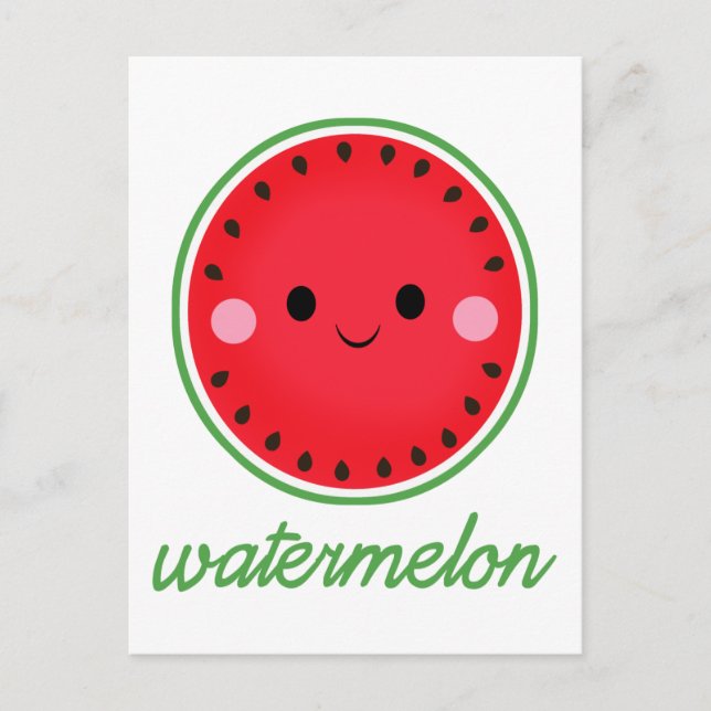 Kawaii Watermelon Postcard (Front)