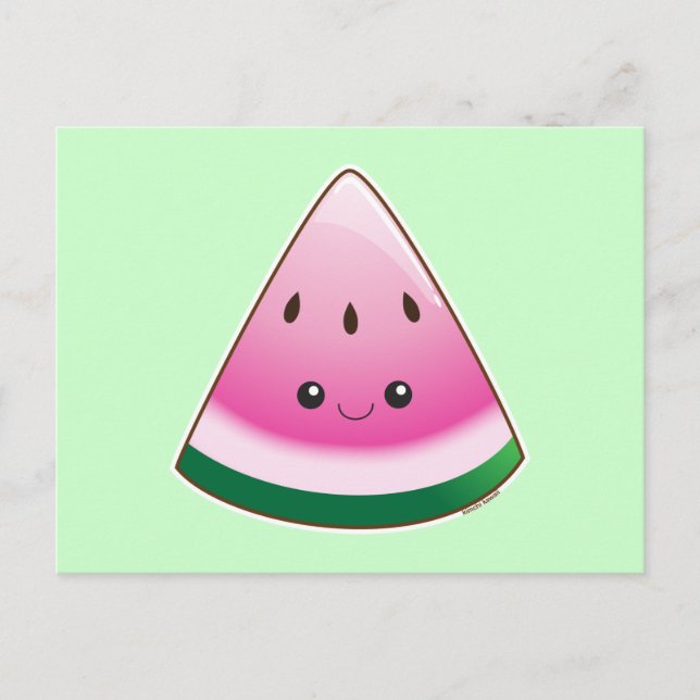 Kawaii Watermelon Postcard (Front)