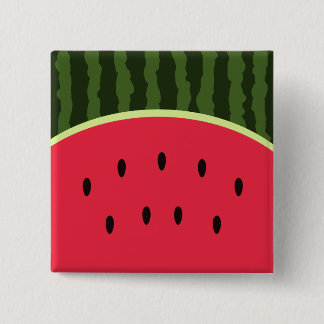 Kawaii Watermelon Round Button