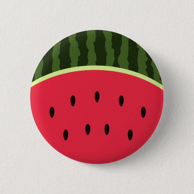 Kawaii Watermelon Round Button (Front)
