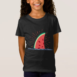 Kawaii Watermelon Shark Fin Summer Fruit for Melon T-Shirt