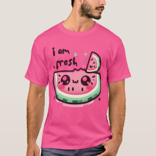 Kawaii watermelon with the phrase “I am fresh” – C T-Shirt