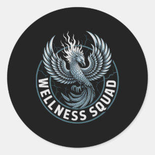 Kawaii Wellness Squad Recovery Rehab Rockstar Pta Classic Round Sticker