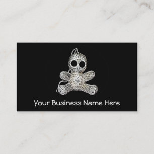 Kawaii White Voodoo Doll Funny Magic Toy Business Card