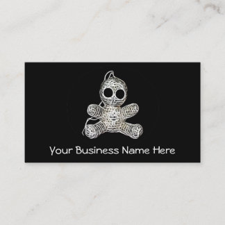 Kawaii White Voodoo Doll Funny Magic Toy Business Card
