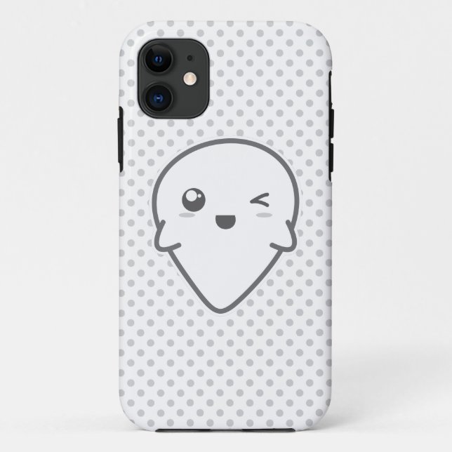 Kawaii Winking Ghost iPhone Case (Back)
