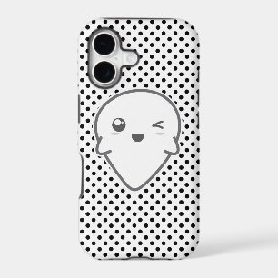 Kawaii Winking Ghost iPhone Case