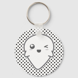 Kawaii Winking Ghost Keychain