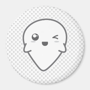 Kawaii Winking Ghost Magnet