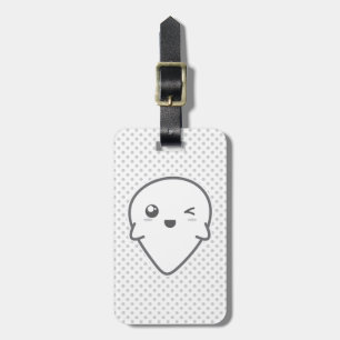 Kawaii Winking Ghost Travel Luggage Tags