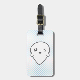 Kawaii Winking Ghost Travel Luggage Tags