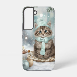 Kawaii Winter Cat Phone Case Samsung Version