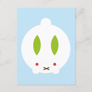 Kawaii Winter Snow Bunny Postcard