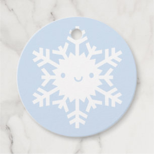 Kawaii Winter Snowflake Favour Tags