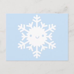 Kawaii Winter Snowflake Postcard