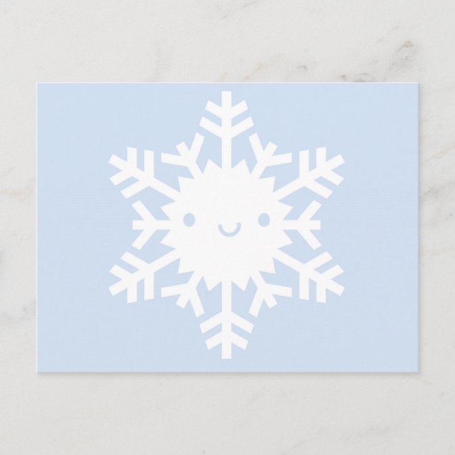 Kawaii Winter Snowflake Postcard (Front)