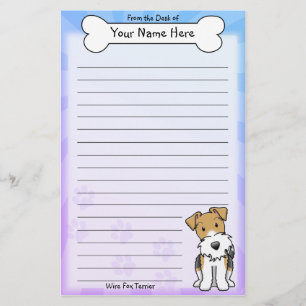 Kawaii Wire Fox Terrier Stationery