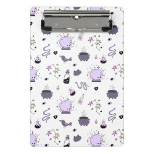 Kawaii Witch Pattern Mini Clipboard