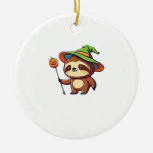 kawaii witch sloth Classic T-Shirt Ceramic Tree Decoration