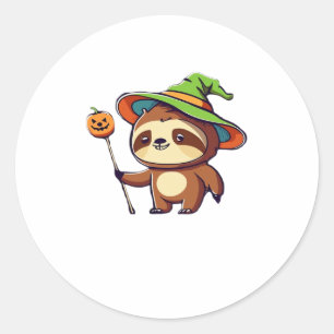 kawaii witch sloth Classic T-Shirt Classic Round Sticker