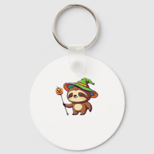 kawaii witch sloth Classic T-Shirt Key Ring
