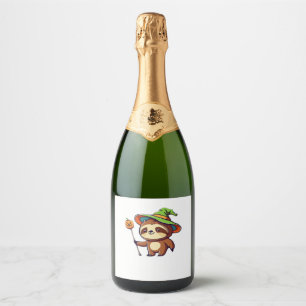 kawaii witch sloth Classic T-Shirt Sparkling Wine Label