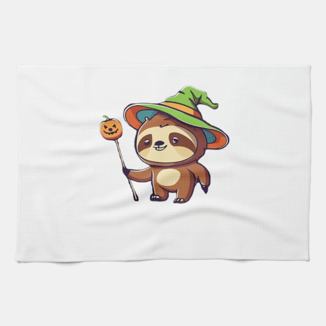 kawaii witch sloth Classic T-Shirt Tea Towel (Horizontal)