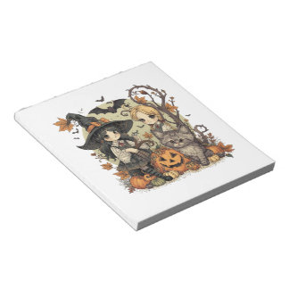Kawaii witches with Gatinho and Abóbora Notepad