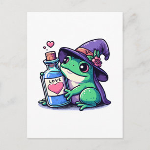Kawaii witchy love potion postcard