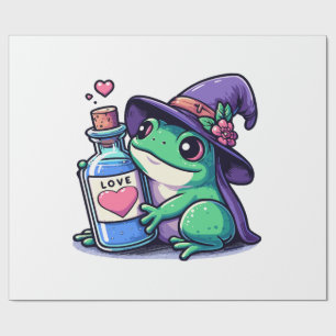 Kawaii witchy love potion wrapping paper