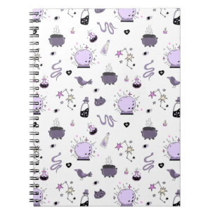 Kawaii Witchy Pattern Notebook