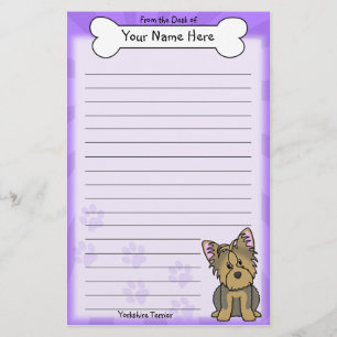 Kawaii Yorkshire Terrier Stationery