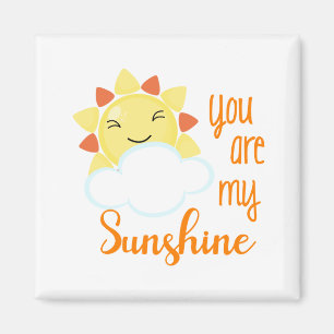 Kawaii You Are My Sunshine Sun and Cloud Magnet