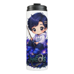 Kawaii Zodiac Neos Acquarius Thermal Tumbler